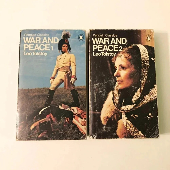 Vintage 1975 Leo Tolstoy War and Peace 2 Volume Boxed Set Paperback - Picture 6 of 16